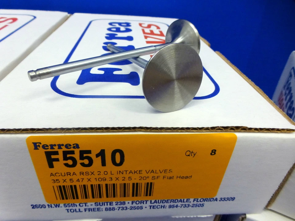 Válvulas Ferrea 5000 para Honda 2,0 L 2,4 L K20 K20A2 K20A K20Z K24 K24A Acura RSX Foto 4 de 4