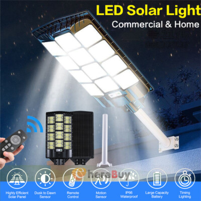 11000W LED Solar Street Light Motion Sensor Wall Street Lamp Outdoor Security US