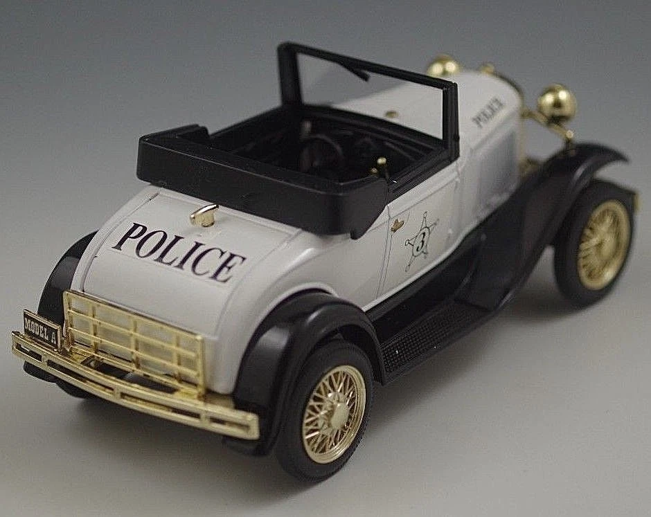 LIBERTY CLASSICS POLICE 1929 FORD MODELO A ROADSTER BANK ESCALA 1/25 FUNDIDO A PRESIÓN Foto 4 de 4