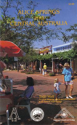 kleine handliche Landkarte: Alice Springs and Central Australia - Map 