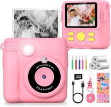 Kids Camera 1080P Instant Camra for Kids 16x Digital Zoom 32GB Card Age 3-12