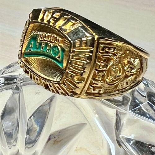 Houston Aeros 1999 IHL Turner Cup Champions 925 GP Commemorative Ring Sz 11 RARE - Picture 1 of 12