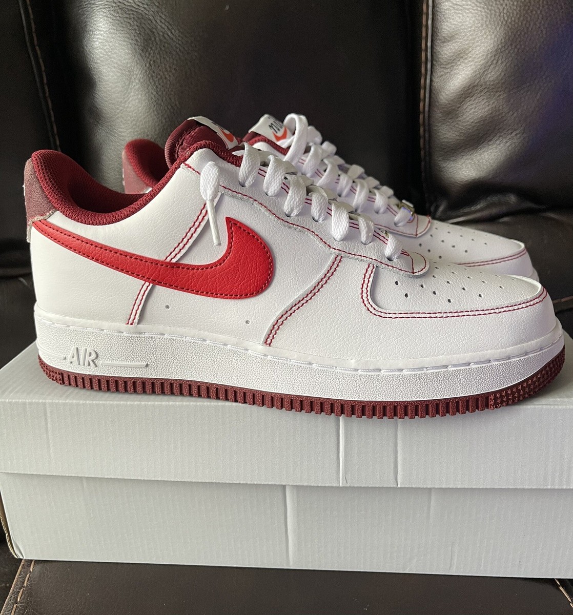 Louis Vuitton x Nike Air Force 1 Red | Size 8.5, Sneaker in Red/White