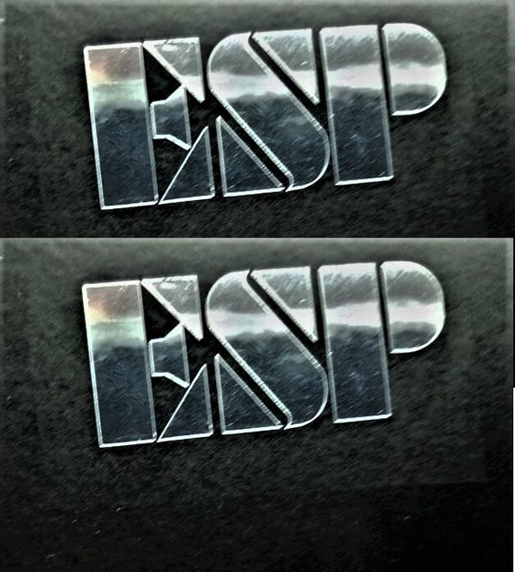 ESP Guitar Headstock Logo Decal Sticker Luthier 0.2 Silver Leaf OEM