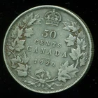 1920 Canada, King George V, Silver Fifty Cent Piece   F227
