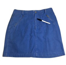 Vintage Ralph Lauren Country Blue Denim Skirt Made in USA Union Made Polo