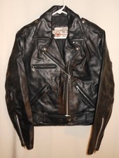 Leather Motorcycle Jacket Classic Style Biker Chick Vintage Sears Usa Women's 10
