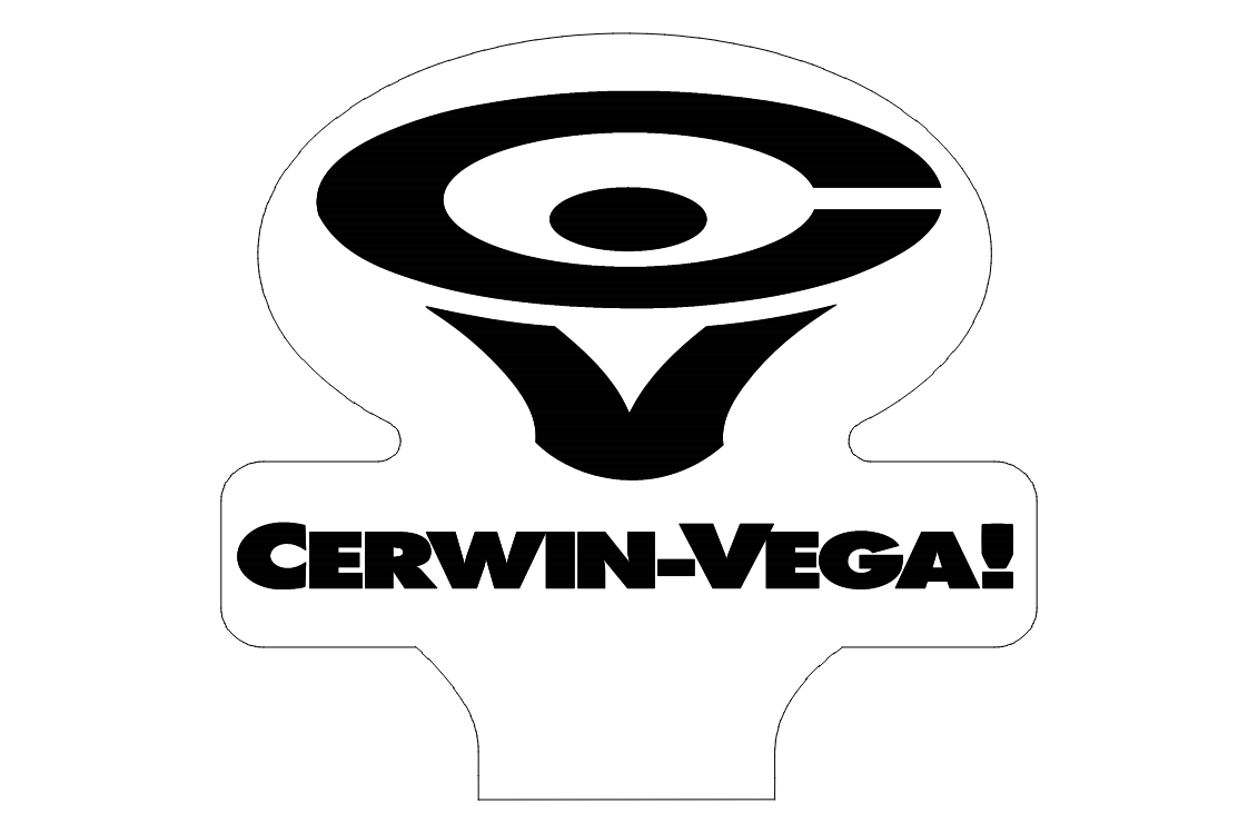 Coppia Distintivi Altoparlanti Auto Cerwin Vega Logo Emblema
