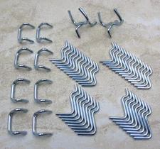 Steel 1/8" Peg Hooks Assortment 50 Pack Assorted Pegboard QTY 50 PCS