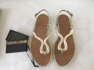 roberto cavalli snake sandals