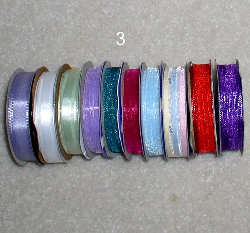 Ribbon Roll LOTS Bridal 1/8"-2" Fabric Sheer Print Cotton CLOSEOUT 197X - Picture 4 of 10