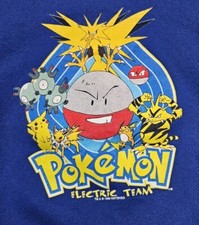 Vintage Pok mon Electric Team Kids Gotta Catch Em All Sweater 1999 Size 7