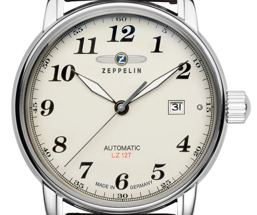 Zeppelin LZ 127 Herrenuhr Automatik 76565 mit Datum und Lederarmband - Bild 2 von 4
