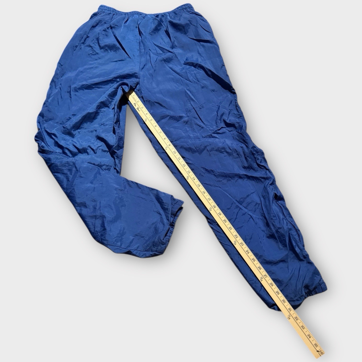 Vintage NIKE 90s Men M Track Pants Blue Fit Inner Liner Parachute Windbreakers image 2