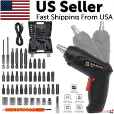 3.6V Cordless Electric Screwdriver Set USB Charging 3Nm Screw Gun with LED Light