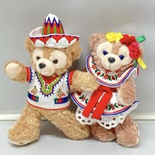 Disneyland Duffy ShellieMay Plush Key Chain Mexican Style Tokyo Disneysea Japan