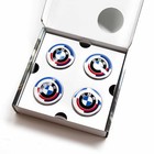 BMW 50th Anniversary Heritage Floating Alloy Wheel Centre Caps 56mm Set of 4