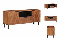 Tv-SchräNk Mit TüR Akazienbraune OberfläChe 105X33,5X46 Cm