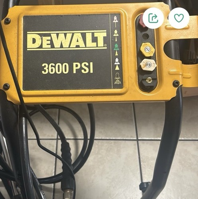 #ad DEWALT Wheel Mounted Gas Powered Pressure Washer 3600 PSI High Pressure Cleaner $450.00