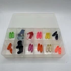 LOT VINTAGE FRANCIE BARBIE SQUISHY & Hard Square Toe MOD SHOES MATTEL with Case