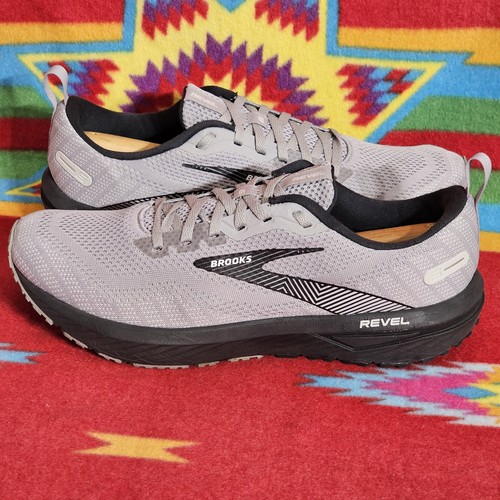 Brooks Revel 6 Running Shoes Mens Size 11.5 Gray Grey Black 1103981D089