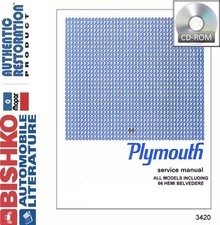 1966 Plymouth All Models Factory Shop Service Manual Cd