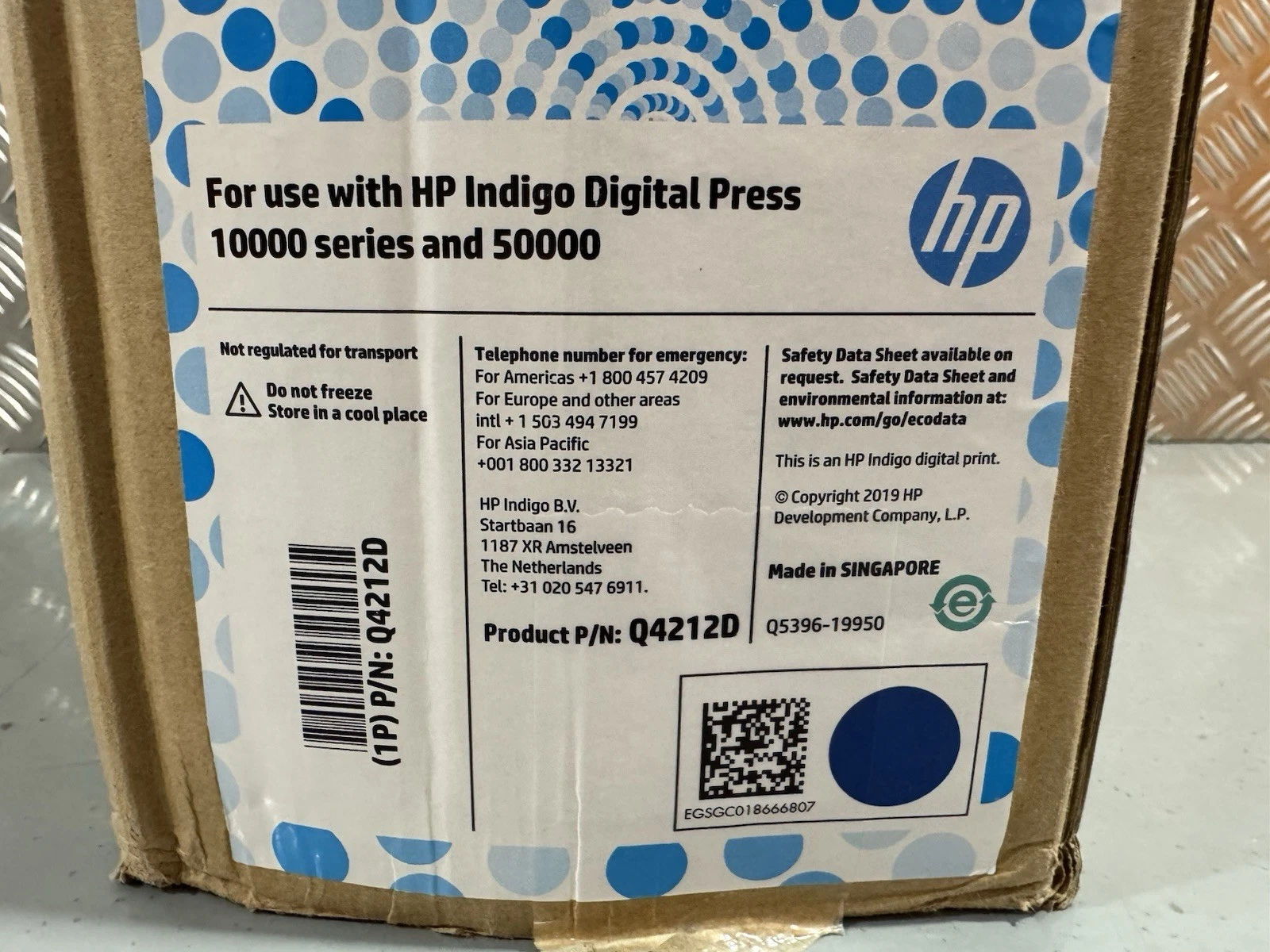 2x Genuine HP Indigo Electroink Inks 10000 50000 Q4212D Brand New 3