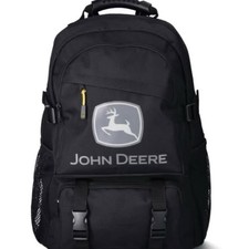 Zaino per laptop per adulti John Deere nuovo con etichetta, nero