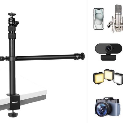 Multifunctional Desktop Stativ, Overhead Table Stativ with 1/4'' Ball Head,Sui...