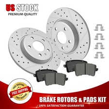 For 2013 2014-16 Audi Allroad A4 A5 Quattro Q5 Front Disc Rotors Brake Pads Set