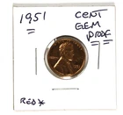 1951 Gem Proof Lincoln Cent - Red !!