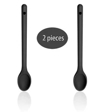 Stirring Spoons For Cooking Set Of 3 Silicone 12 Inch Long Handle Spoons Nonstic