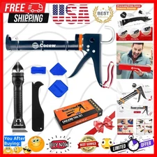 Caulk Gun Kit, Smooth Silicone Caulking Gun and Caulk Remover Tool, Sealant F...