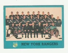 1963-64 TOPPS #65 NEW YORK RANGERS TEAM CARD, EX-NM