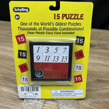 15 Puzzle Classic Game with Clear Case