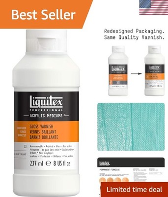 Professional Gloss Varnish 8oz - Non-Toxic Acrylic Finish for Artwork Protection