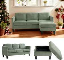 L Shaped Couch, Convertible Sleeper Sofa Bed with Chaise Lounge Storage, Section