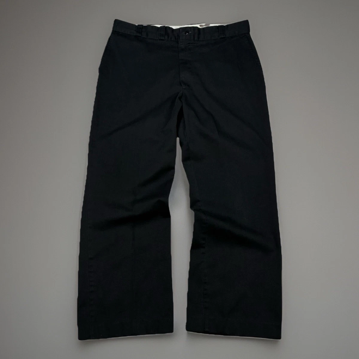 【BIC MAC】 60s Black Covert Work Trouser Vintage 60s Penneys Big Mac Oxhide Cloth Workwear Pants Mens 33x30
