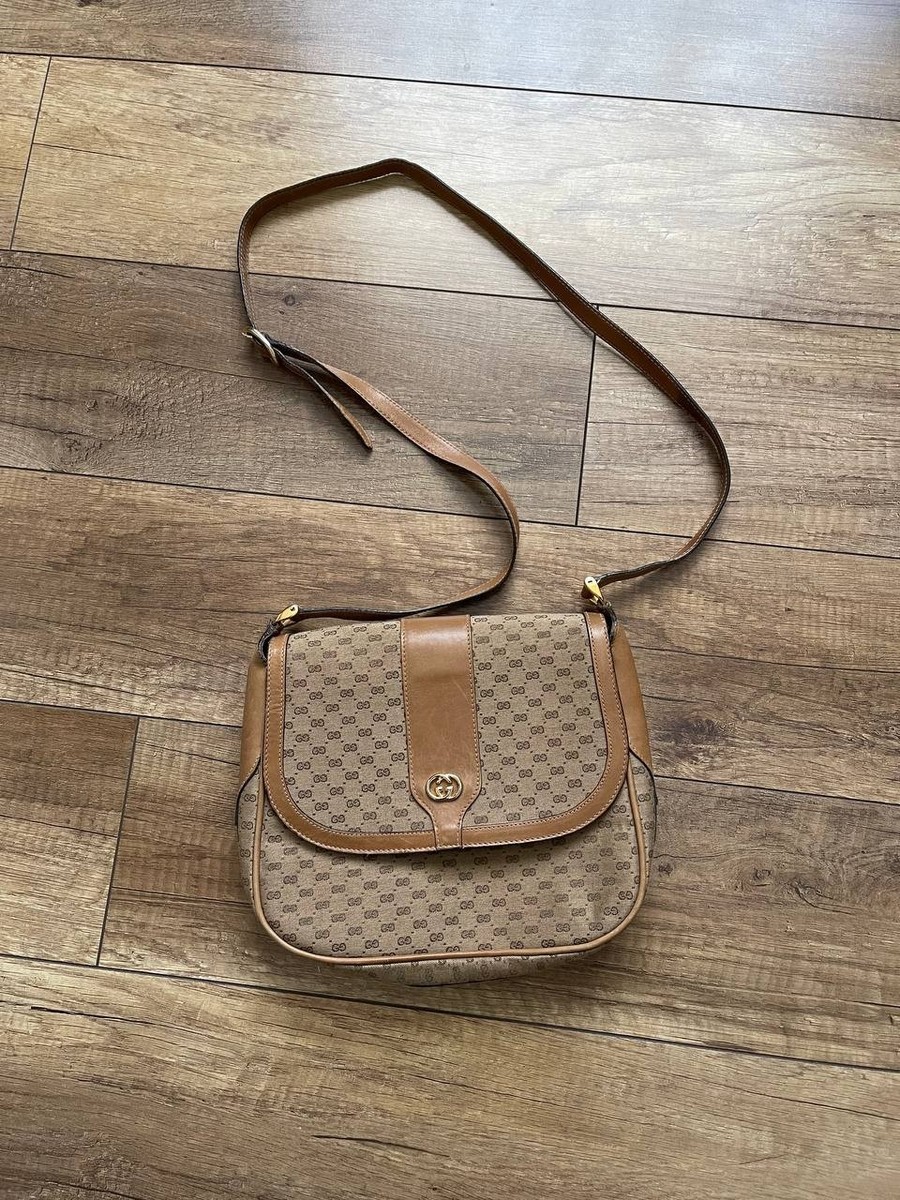 Gucci Vintage Leather Shoulder Crossbody Bag 80s Italy | eBay