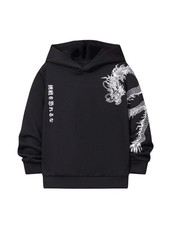 Boy's Dragon Letter Graphic Hoodie Long Sleeve Sweatshirt Hooded Pullovers To...