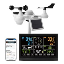7-in-1 WiFi Weather Station Solar Wireless Outdoor Sensor Temperature USA