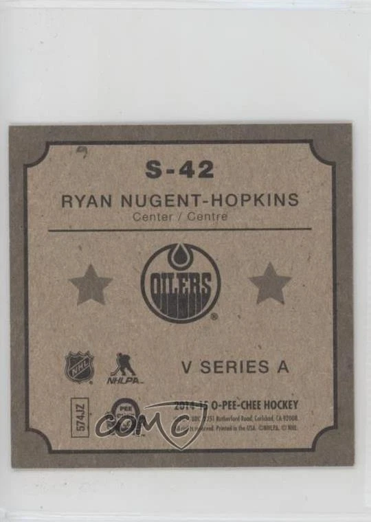 2014-15 O-Pee-Chee OPC V Series A Ryan Nugent-Hopkins #S-42 - Image 2 of 2