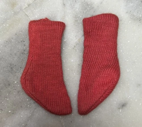 Vintage *Barbie* Clothes for 60's KEN: Red Tricot Socks, Japan, Flaws