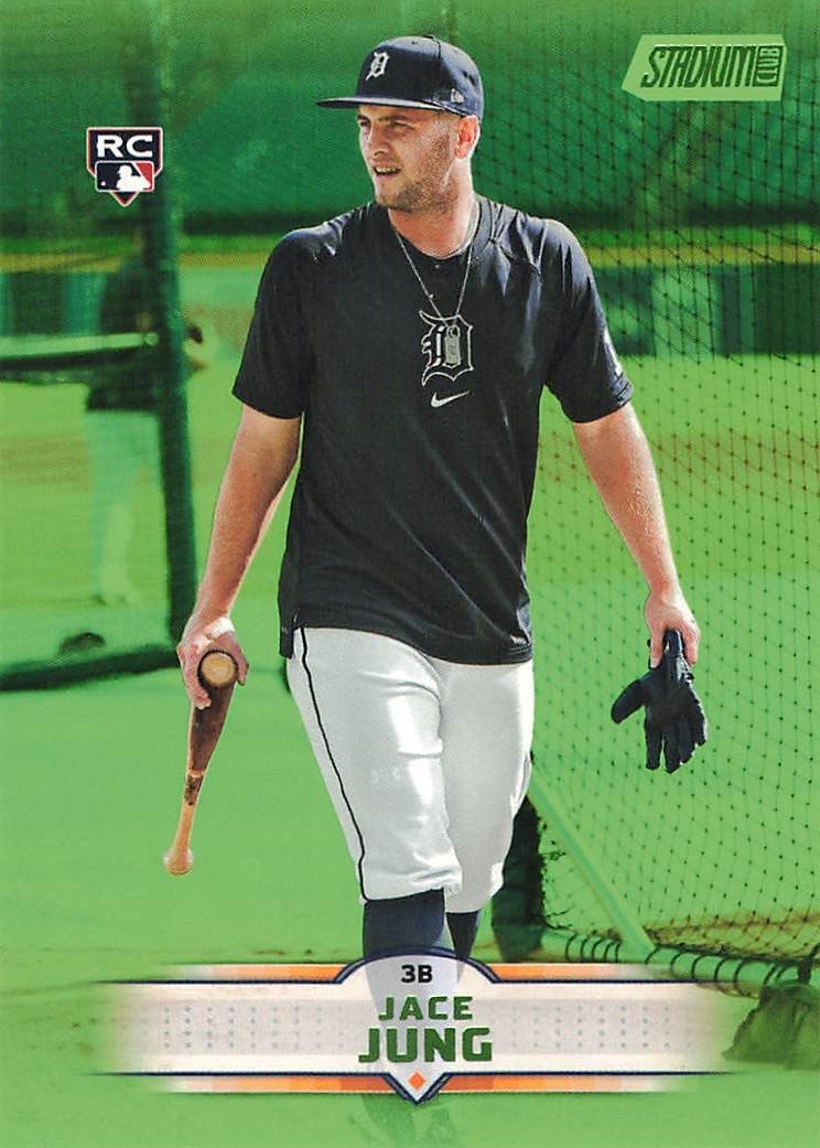 2025 Topps Stadium Club - Jace Jung #47 (RC) Lime Green Foil