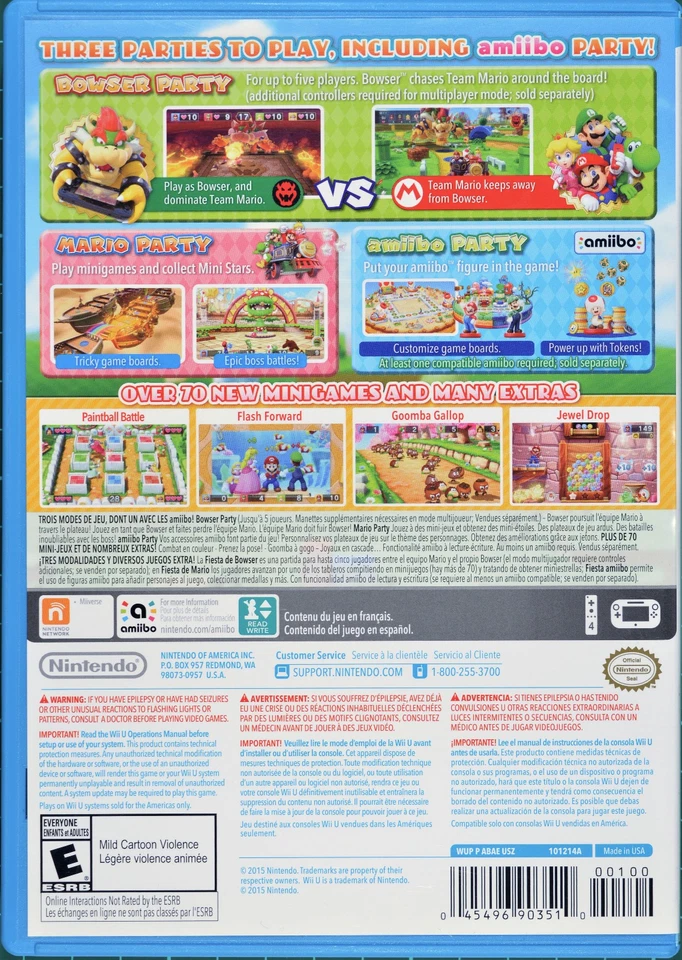 Mario Party 10 (Nintendo Wii U, 2015) - CIB Complete - Image 2 of 3