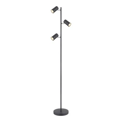 Stehleuchte Luvio 3 Lampes GU10 Noir Aluminium 155CM - Photo 1/4