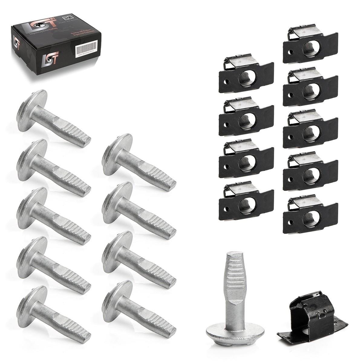 20X For Peugeot 407 508 Sheet Nut Screws Heat Shield Thermal Insulation