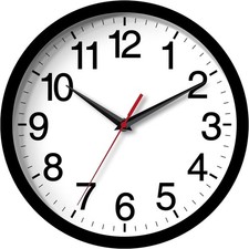 Wall Clock Modern 8 Inch Battery Operated Silent Non Ticking Small