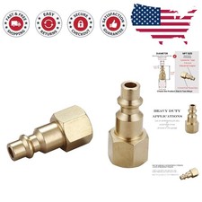 Professional Grade 2-Piece Brass Air Compressor Fittings - Quick Connect NPT
