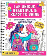 Confidence Coloring Book for Girls Ages 8-12 Positive Affirmations Activities Ar
